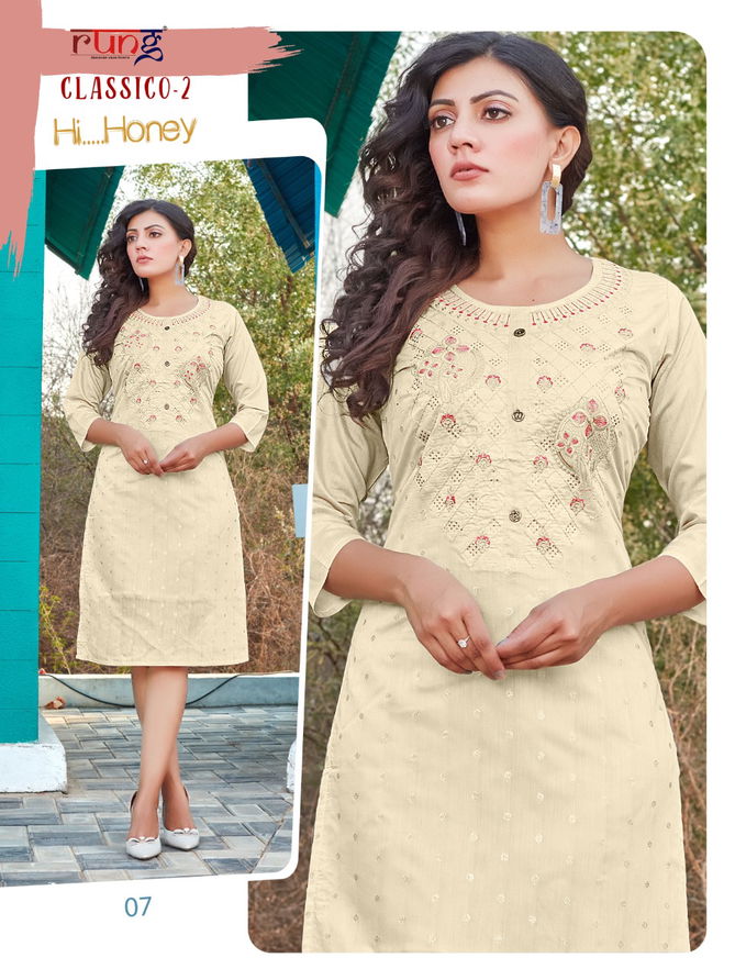 Smylee Sunrise fancy Regular Wear Rayon Heavy Designer Kurti Collection